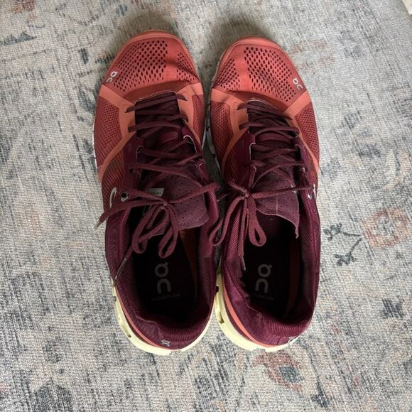 On Cloudflow 2.0 Rust/Limelight Red Running Shoes Men’s 11 — Lightweight - Picture 4 of 6